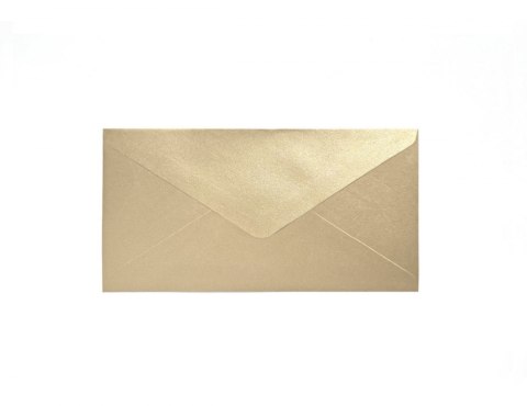 Koperta 8x16 cm nie klejona złota perłowa Galeria Papieru op.10 szt. ARGO 280494 GAL