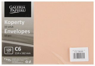 Koperta C6 NK brzoskwiniowa gładka op10szt GALERIA PAPIERU 280285 GAL