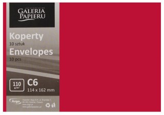 Koperta C6 NK mix cze/ziel op10szt GALERIA PAPIERU 280251 GAL