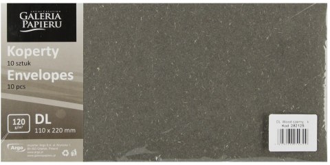 Koperta DL NK czarna Wood op10szt GALERIA PAPIERU 282125