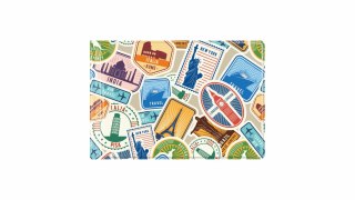 Okładka na dokumenty małe z nadrukiem travel BIURFOL OD-26-44