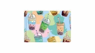 Okładka na dokumenty ucznia małe z nadrukiem bubble tea BIURFOL OD-31-37