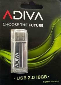 PENDRIVE 16GB USB 2.0 ADIVA B/C