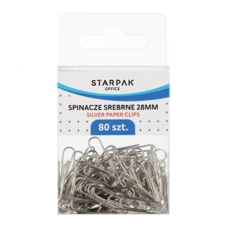 Spinacz metalowy srebrny 80szt etui STARPAK 563702