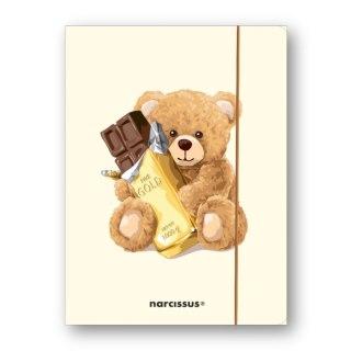 TECZKA Z GUMKA PAP A4 TEDDIES MIS Z CZEKOLA A 10