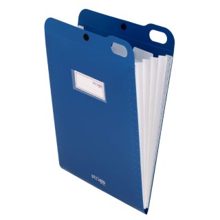 Teczka PP A4 zatrzask 5przegródek granatowa STRIGO SF072
