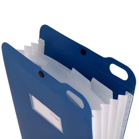 Teczka PP A4 zatrzask 5przegródek granatowa STRIGO SF072
