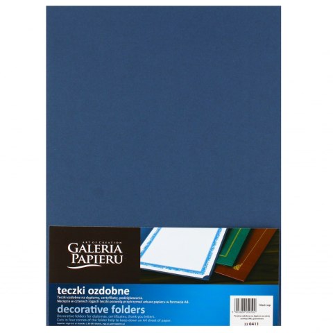 Teczka ozdobna papierowa A4 granat złota ramka FOL OP10SZT GALERIA PAPIERU 220411