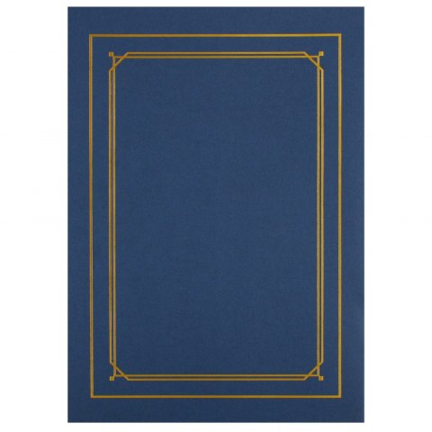 Teczka ozdobna papierowa A4 granat złota ramka FOL OP10SZT GALERIA PAPIERU 220411