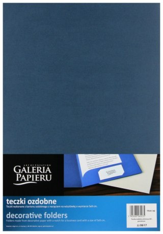 Teczka ozdobna papierowa A4 granatowa W1 op10szt GALERIA PAPIERU 220617