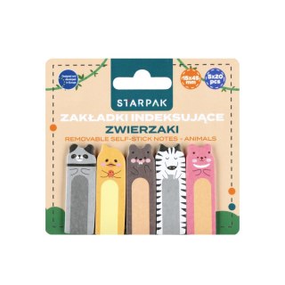 Zakładka indeksująca mix wzorów 5kol Zwierzaki STARPAK 562591