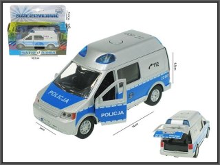 Auto Policja Van metalowe z dźwiękiem 14cm HIPO HKG028