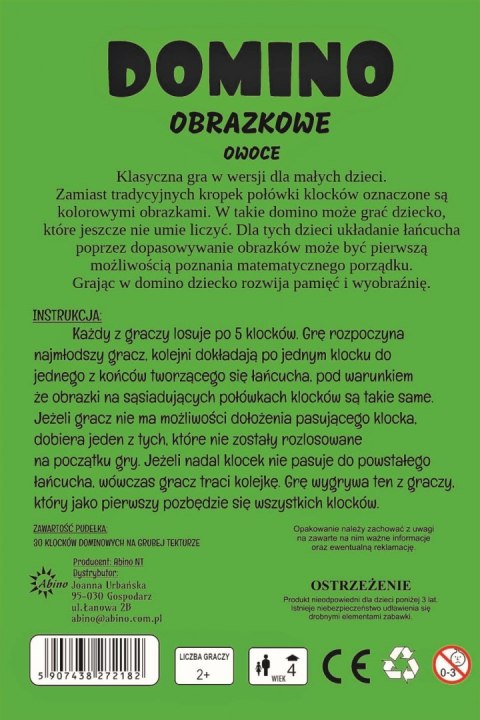 DOMINO OBRAZKOWE OWOCE ABINO