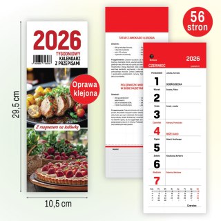 KALENDARZ 100X295 PASKOWY TYDZ Z MAGNESEM OP FOL