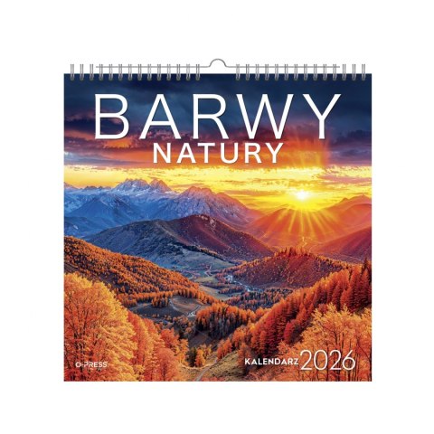 KALENDARZ 6 PLANSZ 33X33 BARWY NATURY OP