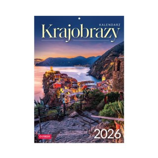 KALENDARZ 6 PLANSZ A4 KRAJOBRAZY OP