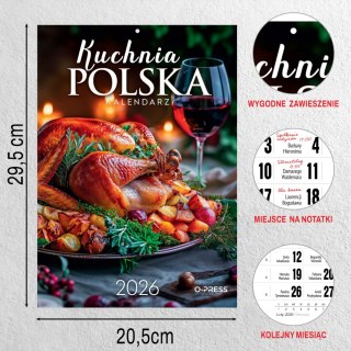 KALENDARZ 6 PLANSZ A4 KUCHNIA POLSKA OP