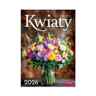 KALENDARZ 6 PLANSZ A4 KWIATY OP