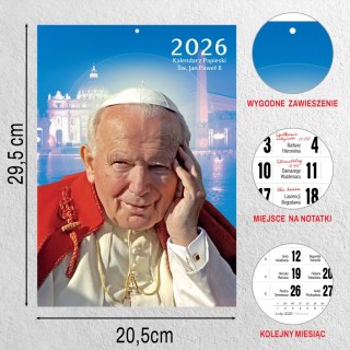 KALENDARZ 6 PLANSZ A4 PAPIESKI OP