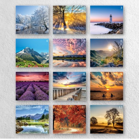 KALENDARZ 6 PLANSZ A4 PEJZAZE OP