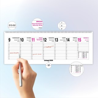 KALENDARZ BIURK STOJACY 29X15 OP FOL A 10