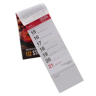 Kalendarz 10x30 cm paskowy tydzień Kuchnia Polska KALPOL BIS 474698 KAL