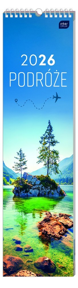 Kalendarz 135x500 paskowy miesiąc Podróż Interdruk