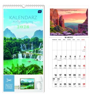 Kalendarz 220x460 motywacyjny miesiąc Widoki Interdruk