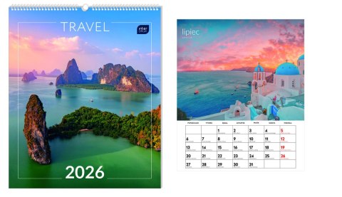 Kalendarz 6 plansz 33,5x40 Travel Interdruk