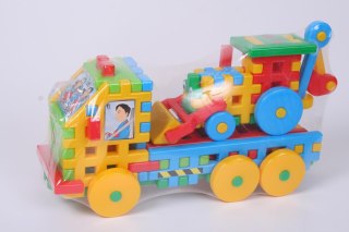 Klocki konstrukcyjne wafle Ciężarówka z Koparką CZAKO 025951