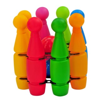 Kręgle 8 szt. akcesoria w koszu PLASTIK POLSKA 025371