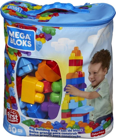 Mega Bloks Klasyczna niebieska - torba 80 klocków