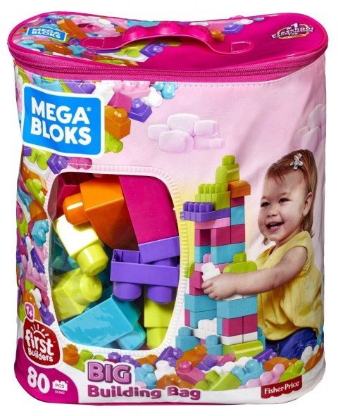 Mega Bloks Różowa - torba 80 klocków