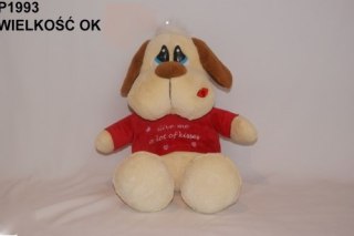 PLUSZAK WALENT PIES Z GLOSEM 45CM SIEDZACY SA