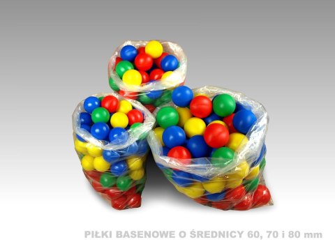 Piłka basenowa 70mm Mix kolorów 100szt MARGOS 590163