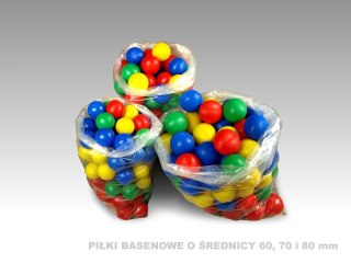 Piłka basenowa 80mm Mix kolorów 100szt MARGOS 590156