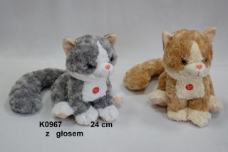 Pluszak Kot z głosem 24cm Siedzący SUN-DAY K0967