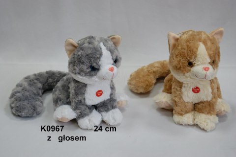 Pluszak Kot z głosem 24cm Siedzący SUN-DAY K0967
