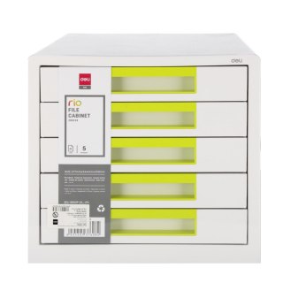 Pojemnik na dokumenty 5 szuflad biały/zielony WPC EZ01053