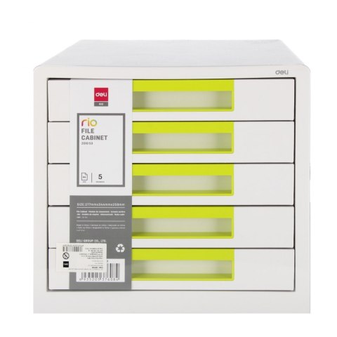 Pojemnik na dokumenty 5 szuflad biały/zielony WPC EZ01053