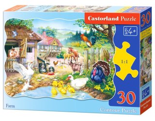 Puzzle 30 elementów, konturowe Farm CASTORLAND B-03310