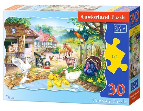 Puzzle 30 elementów, konturowe Farm CASTORLAND B-03310