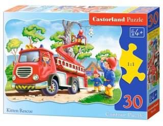 Puzzle 30 elementów, konturowe Kitten Rescue CASTORLAND B-03358