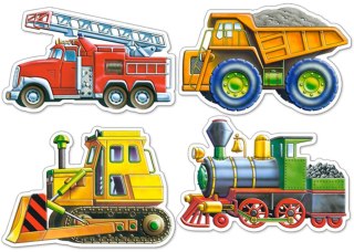 Puzzle 4w1 /4-5-6-7/ konturowe Vehicles CASTORLAND B-04256-1