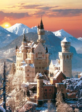 Puzzle Clementoni 1500 elementów Neuschwanstein 39125