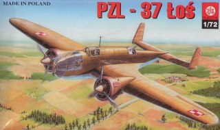 Samolot sklejany plastik 1 72 PZL-37 LOS PUD PLASTYK S-001