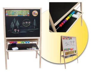Tablica stojąca magnetyczno-kredowa 100cm 3TOYSM MMBL