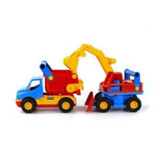 Auto konstrukcyjne wywrotka koparka Wader POLESIE 0452