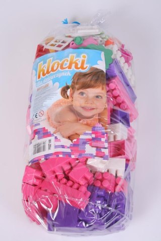 Klocki 200 elementów różowe BAGIŃSKI WK-200 RÓŻ