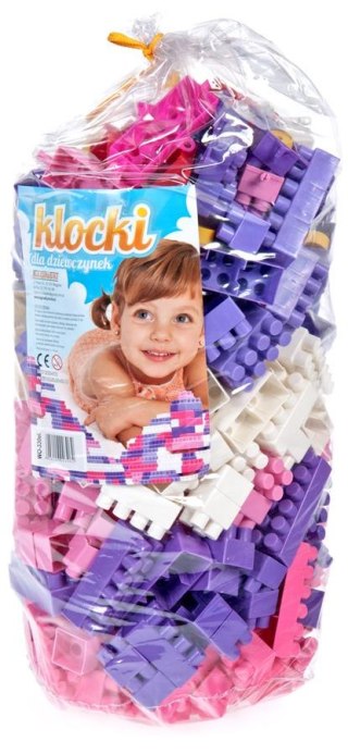 Klocki 330 elementów różowe FOL BAGIŃSKI WO-330 RÓŻ